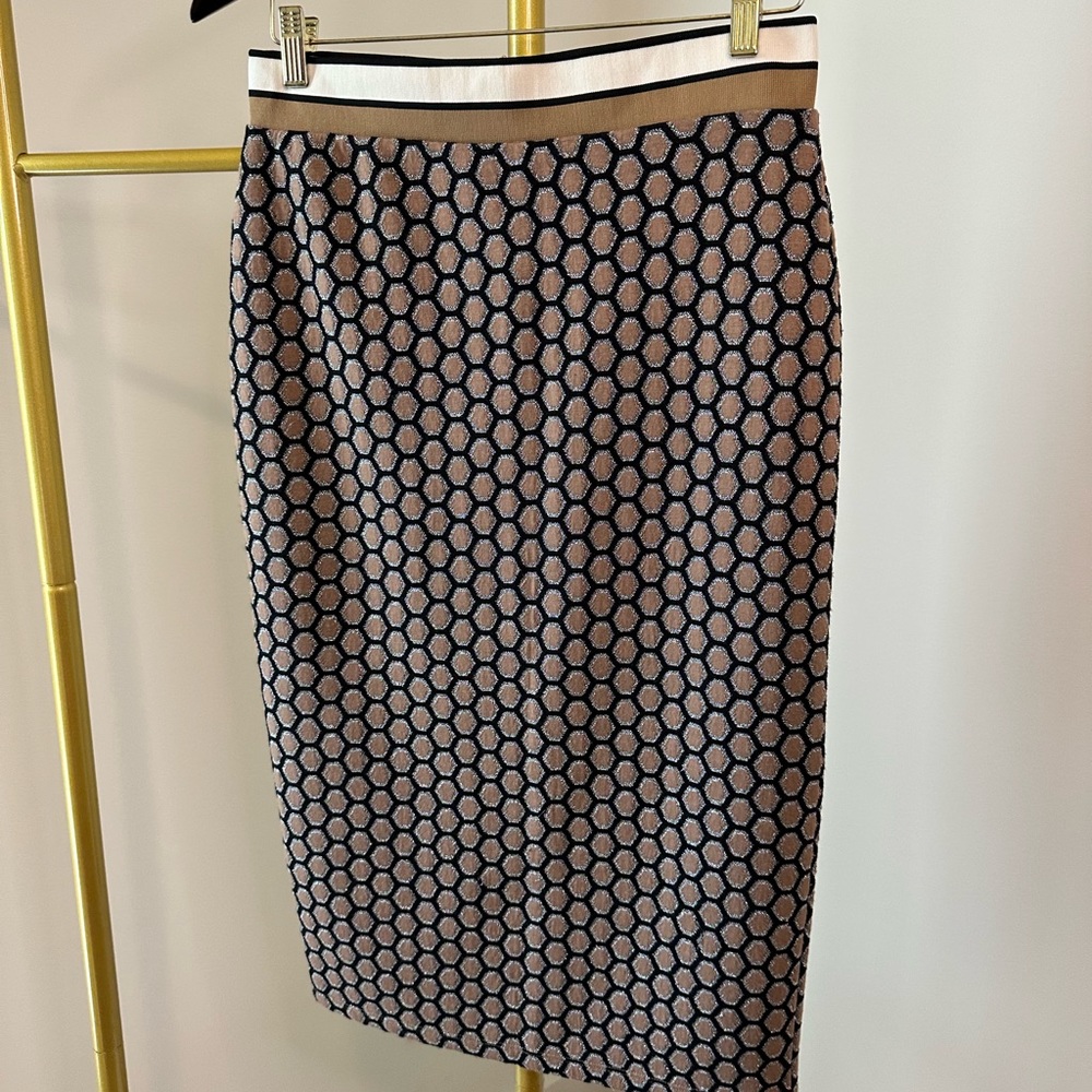 Metallic Pull-on Pencil Skirt - EUC